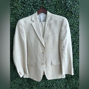 Men’s 36S Linen Suit. Worn one time!!